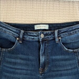 Risen Jeans Women's High Rise Dark Blue Denim